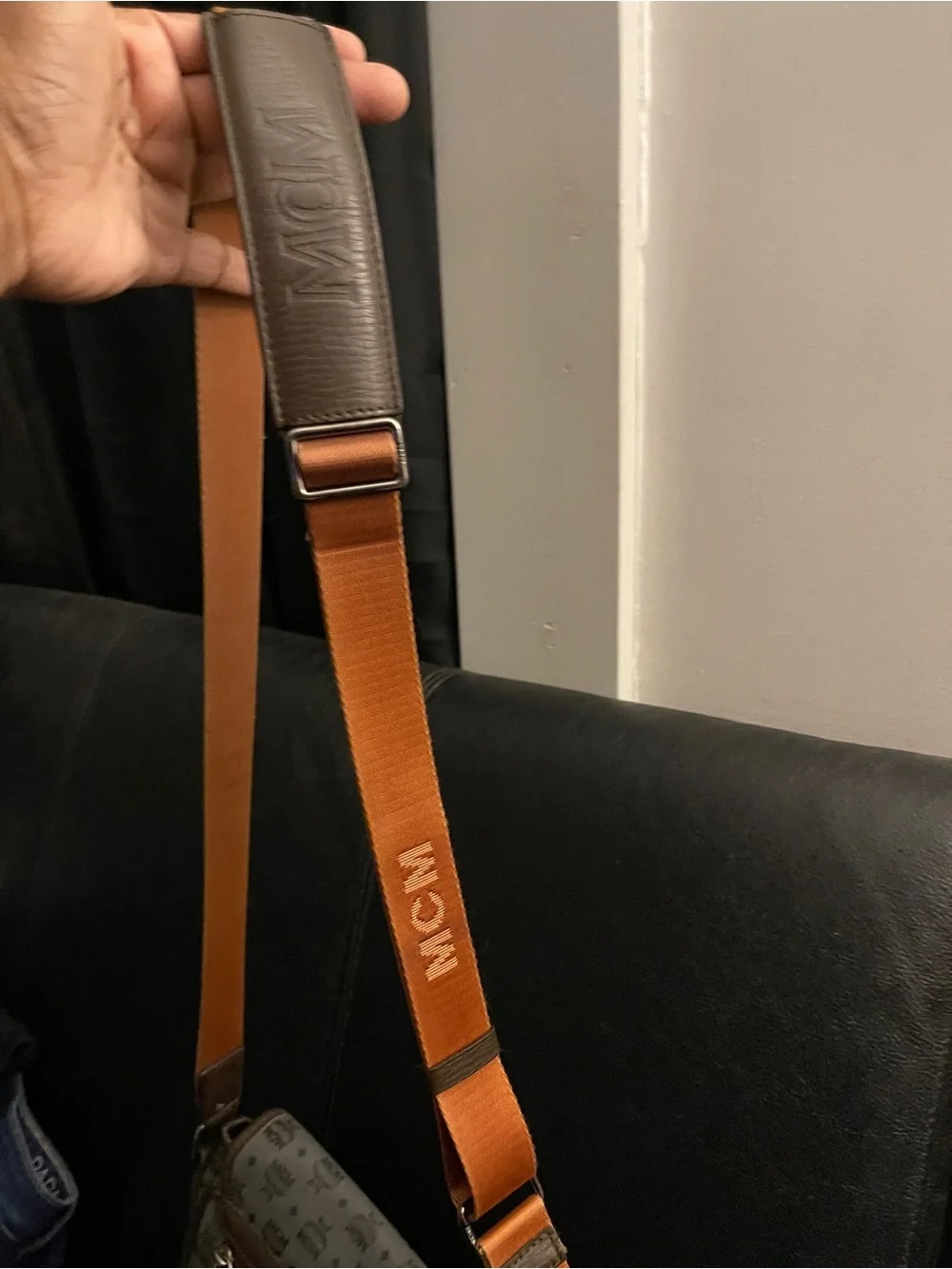 Authentic MCM Visetos Medium Messenger Bag laptop carrier